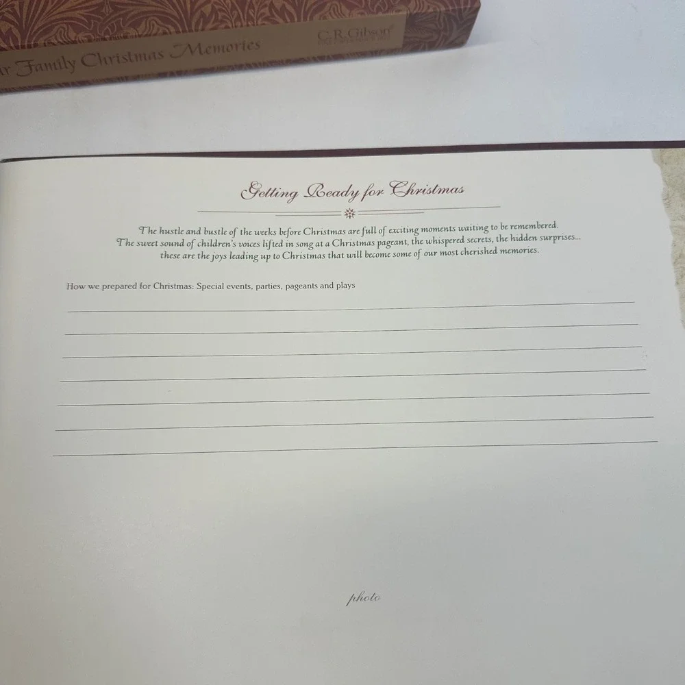 Thomas Kinkade Our Family Christmas Memories Book C.R. Gibson with Box & COA